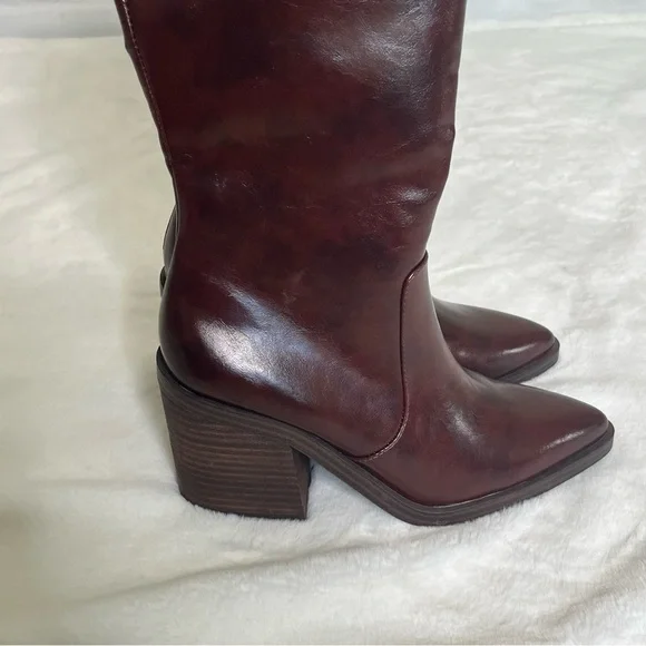 NWT STEVE MADDEN DEXTRA KNEE HIGH BOOTS POINTED TOE IN BROWN SIZE 7 - Picture 12 of 13
